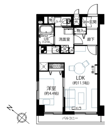 【間取り】 | ★仲介手数料無料★ライオンズマンション上野毛第２