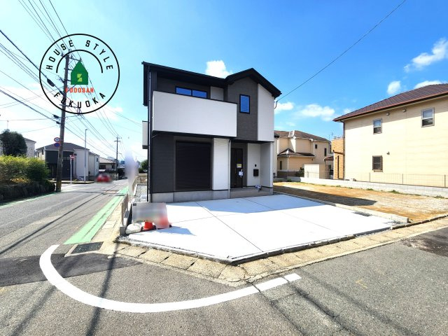 福岡市東区舞松原3丁目第1-3棟(2号棟)の外観|デザイン性のある外観です。