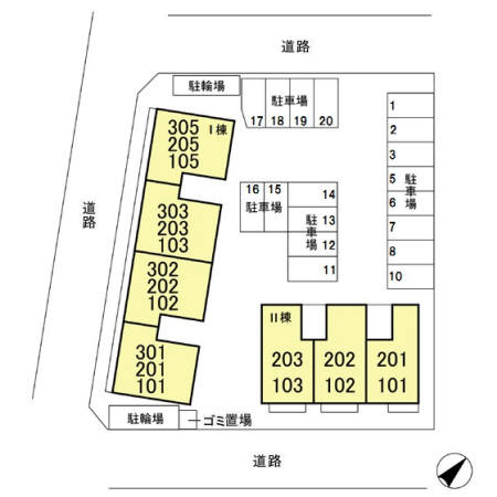 ボヌールおおたかの森 Ⅰの区画図