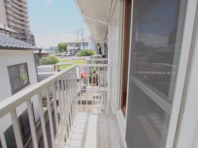 ハイマート東原のバルコニー