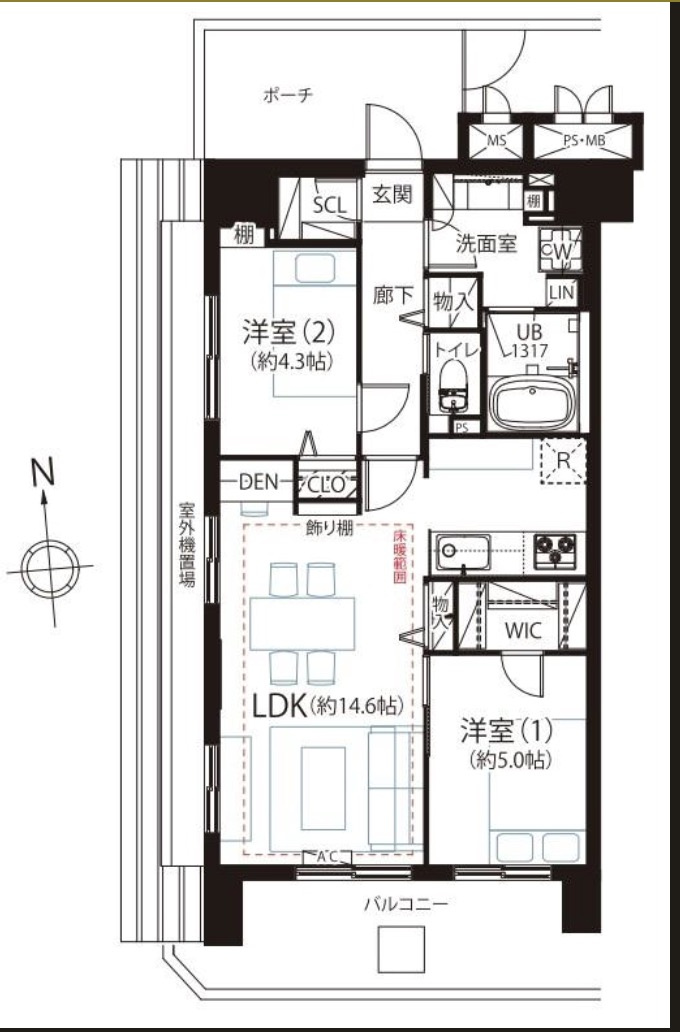 ★仲介手数料無料★マイキャッスル大森町エクセレントステージ（眺望良好・バルコニーから富士山が望めます）