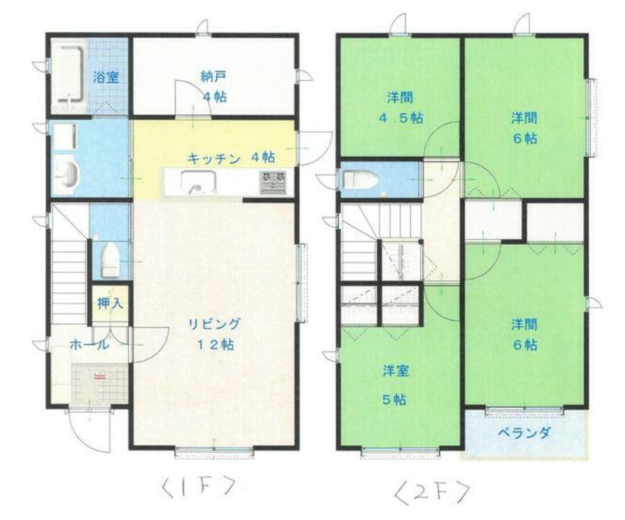 飾磨区中島新築戸建の間取り