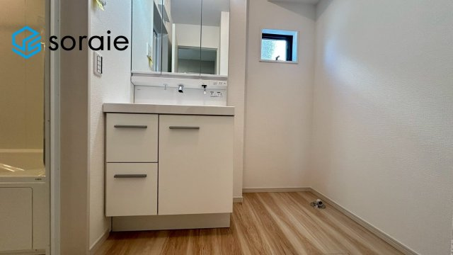 所沢市小手指南6期　新築戸建　リガーレの洗面所|3月12日撮影