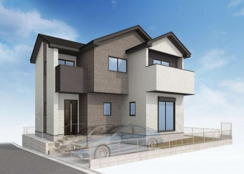 所沢市小手指南6期　新築戸建　リガーレの外観パース|3月12日撮影