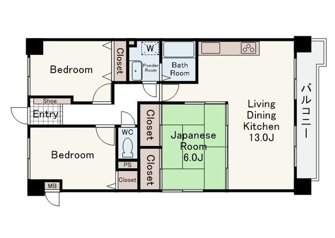 【間取り】 | エクレール春日 | 前回リフォームから少し時間が経っていますが未入居なのでそのままお引越しできますよ！