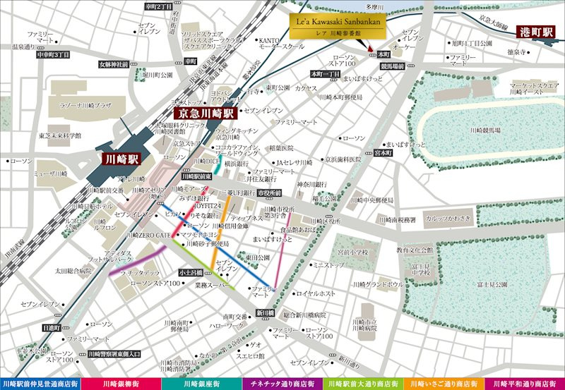 Le'a川崎参番館の地図