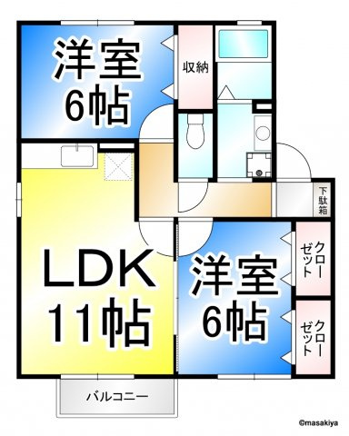 アムール宮沖　Aの間取り