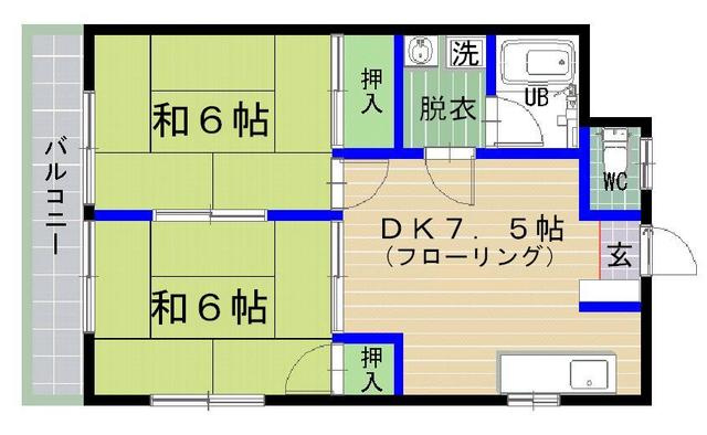 日野ハイツの間取り