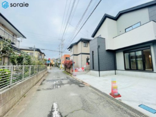 所沢市青葉台5期全2棟　新築戸建　リガーレの前面道路含む現地写真|4/13　撮影