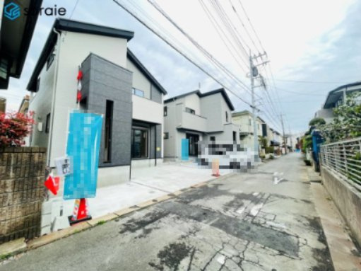 所沢市青葉台5期全2棟　新築戸建　リガーレの前面道路含む現地写真|4/13　撮影