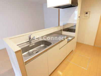 【キッチン】 | メープルランド | ２口ガスコンロ設置可能な対面キッチンです。