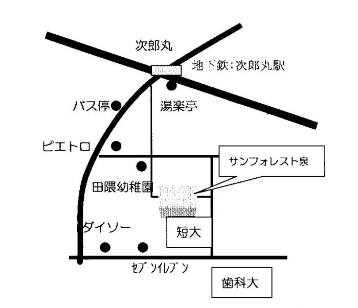 サンフォレスト泉の地図