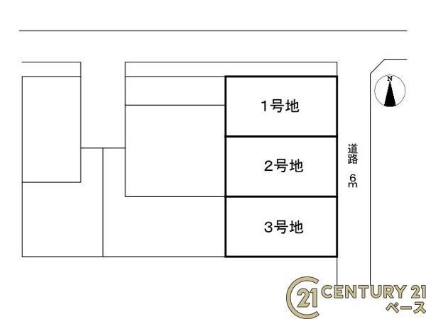 大和高田市西坊城 １号地 ／新築一戸建の区画図|■こちらの物件は１号地です！■
