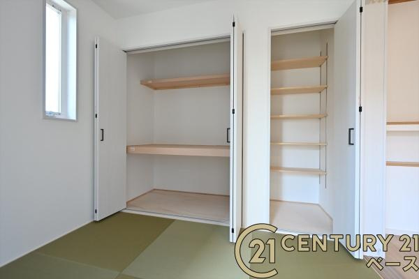大和高田市西坊城 １号地 ／新築一戸建の収納|■現地撮影写真■和室にも収納スペース完備！