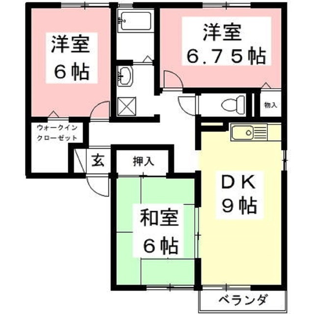 羽島郡笠松町門間のアパートの間取り