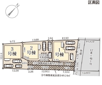■■うるま市与那城屋慶名－2号棟（全3棟）の区画図