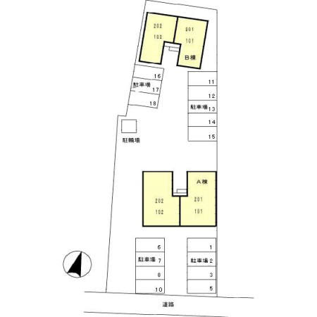 メゾン・クレール　Bの区画図