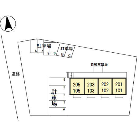 アクア・コーチェの区画図