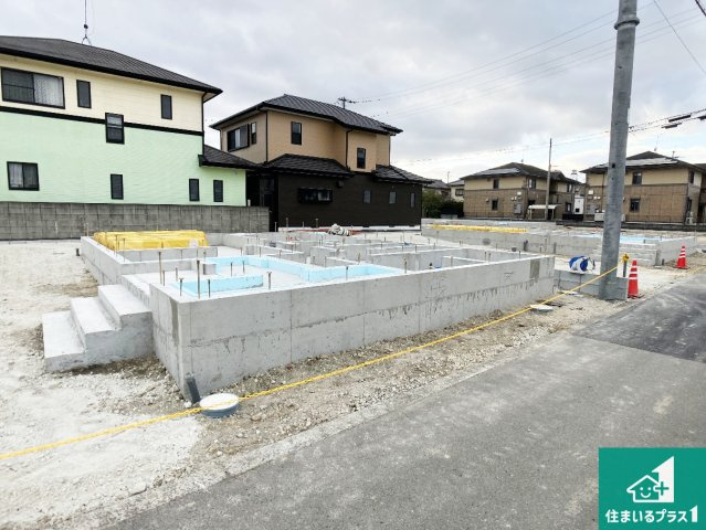 姫路市香寺町広瀬　第2期　新築一戸建ての外観|周辺は落ち着いた街並みの住宅地！子育てがしやすい住環境です！まだ未完成ですが、現地でしかわからない事もございます。是非一度ご覧ください。