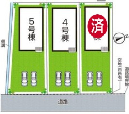 姫路市香寺町広瀬　第1期　新築一戸建ての区画図|全3区画