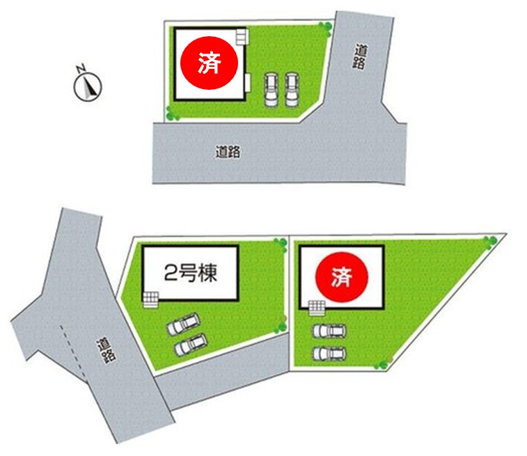 姫路市広畑区西蒲田　第17期　新築一戸建ての区画図|全３区画