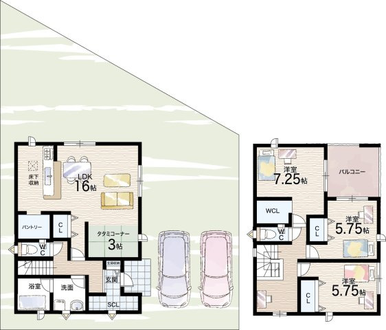 姫路市広畑区西蒲田　第17期　新築一戸建ての間取り|３号地