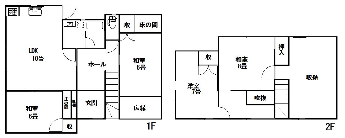 当新田 借家の間取り