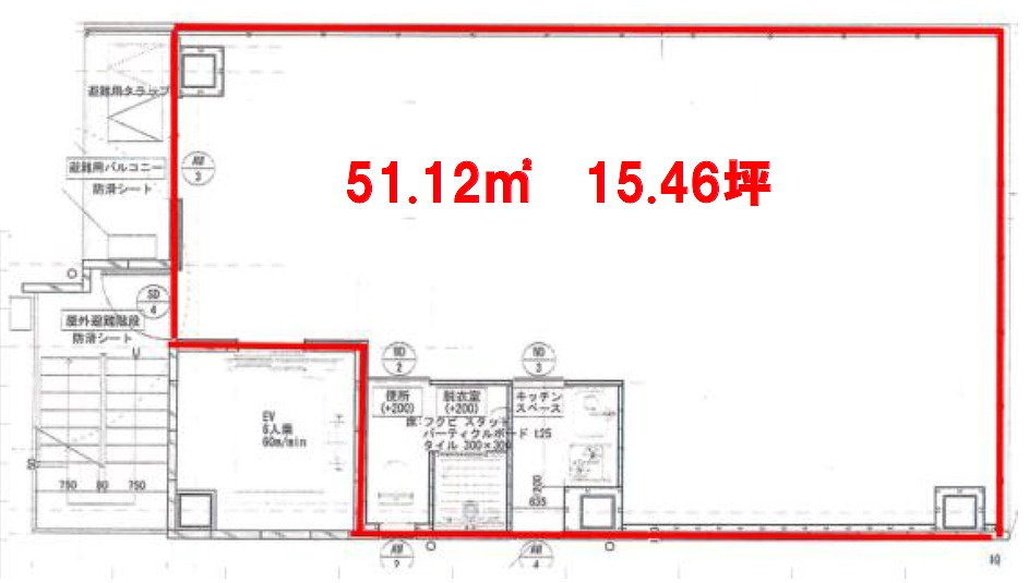 大阪市北区西天満２丁目の店舗事務所の間取り