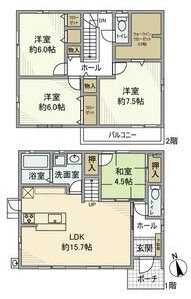 前熊一ノ井戸建（１－１２０９）の間取り