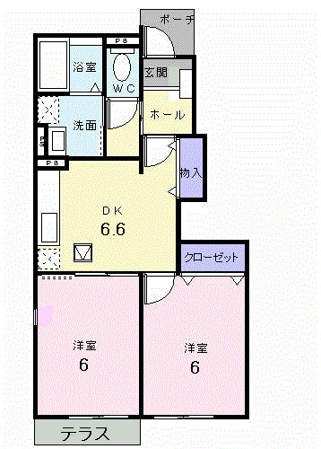 グレースなごみＡの間取り