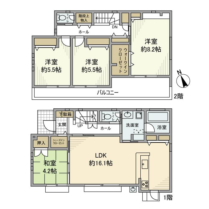 栄町戸建の間取り