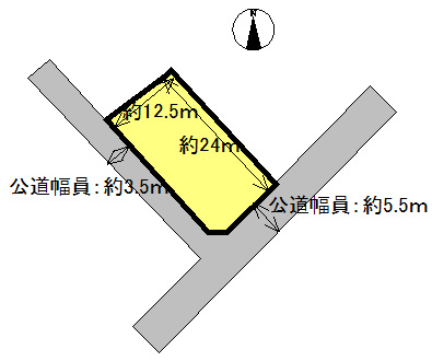 彦名町売地の土地図