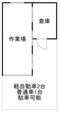西ノ京北壺井町作業場の間取り