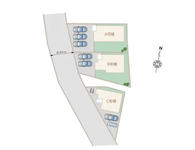 【区画図】 | 島田市野田 新築一戸建て A号棟 | A号棟の区画図です