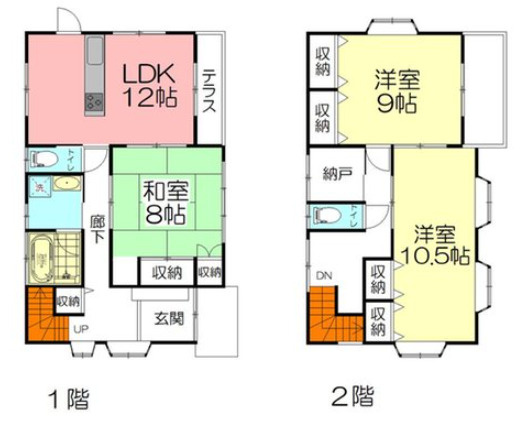 中古戸建　相生町4丁目の間取り