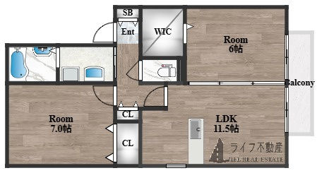 RISA A棟の間取り
