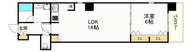 Broad阿倍野阪南町Residenceの間取り