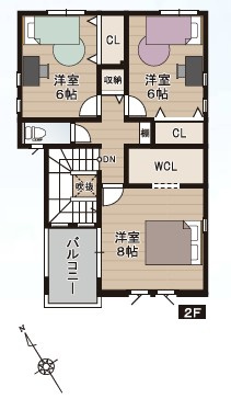タマタウン高見2号地　新築一戸建ての間取り|全居室6帖以上のゆとりある居室。子ども部屋やテレワーク、趣味部屋にも使える快適なプライベート空間。