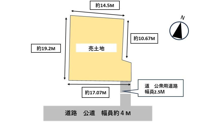 東区中山西１丁目の土地図
