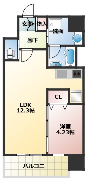 プレジオ西中島ASIANの間取り