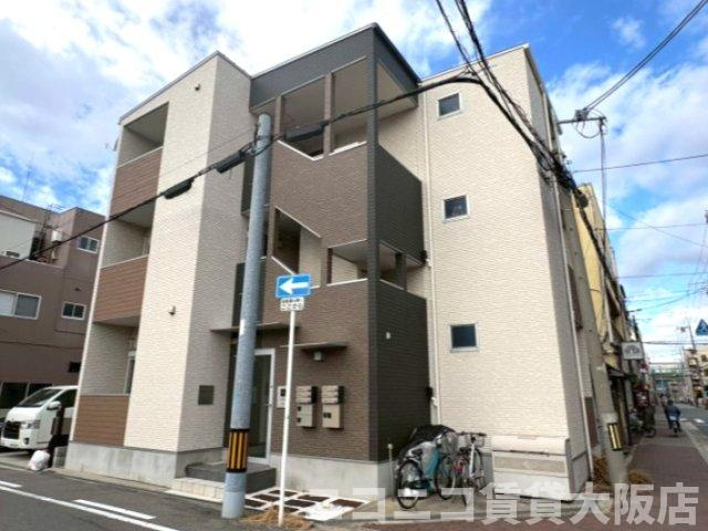 大阪市東成区東中本２丁目のアパートの外観