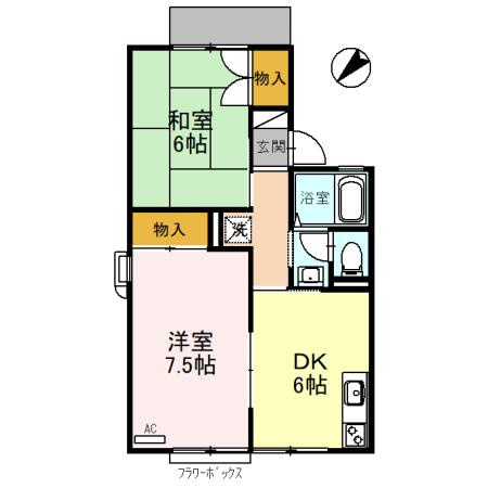 ロイヤルシャルム米田の間取り