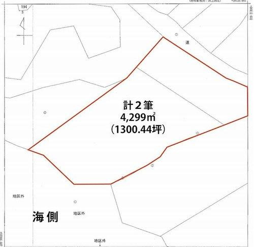 名護市安部・大型リゾート開発用地の区画図|名護市安部｜沖縄リゾート用地｜開発用地｜アイランドリゾート沖縄
