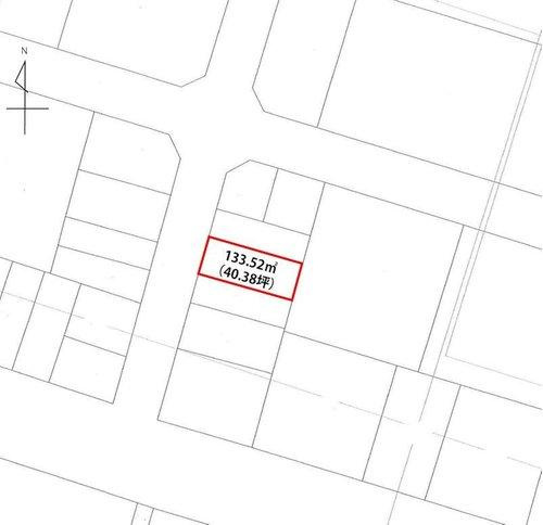 那覇市西の土地　133.52平米の区画図