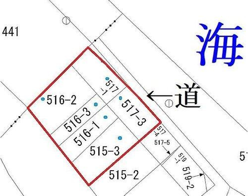 名護市屋我　オーシャンフロント　売地の区画図