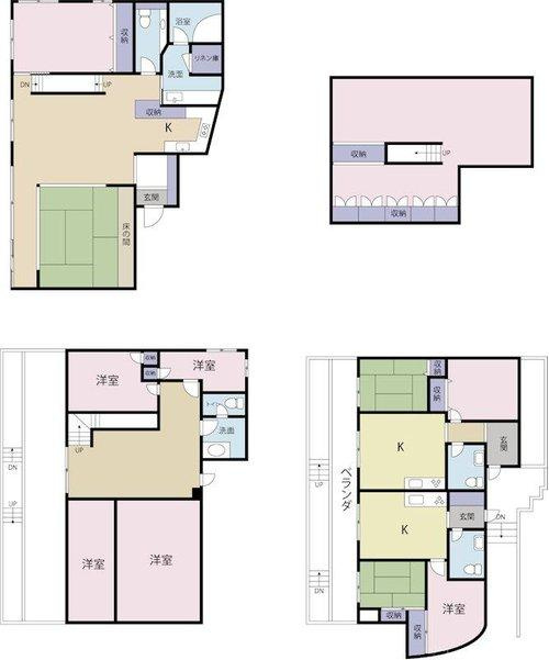 那覇市与儀２丁目、７ＬＤＫ＋２K＋２Kの間取り