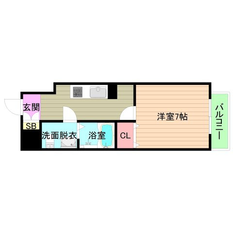 大阪市都島区都島南通１丁目の賃貸マンションの間取り