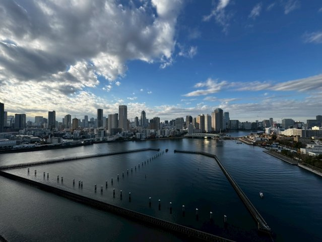 キャナルワーフタワーズWESTの展望|バルコニーからの眺望です♪
前面に建物がないため、眺望も◎