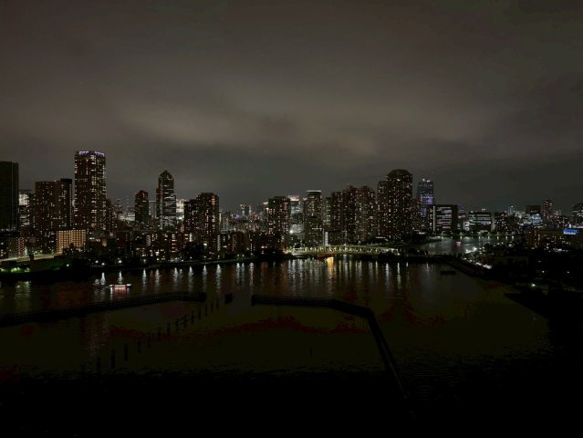 キャナルワーフタワーズWESTの展望|夜のバルコニーからの眺望です♪
いつまでも見ていられそうな夜景ですね♪