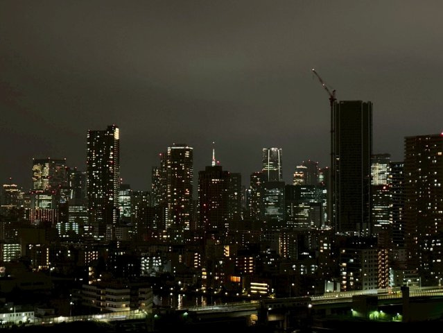 キャナルワーフタワーズWESTの展望|夜のバルコニーからの眺望です♪
いつまでも見ていられそうな夜景ですね♪